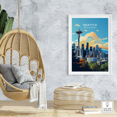 Seattle Print part of our best collection or travel posters and prints - This Art World