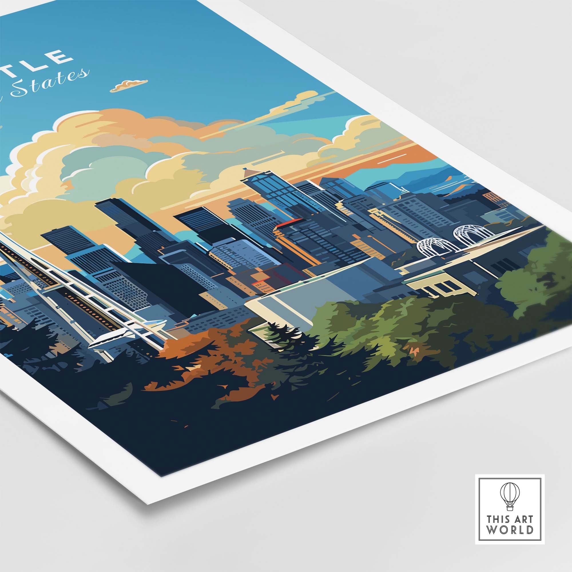 Seattle Print part of our best collection or travel posters and prints - This Art World
