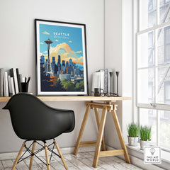 Seattle Print part of our best collection or travel posters and prints - This Art World