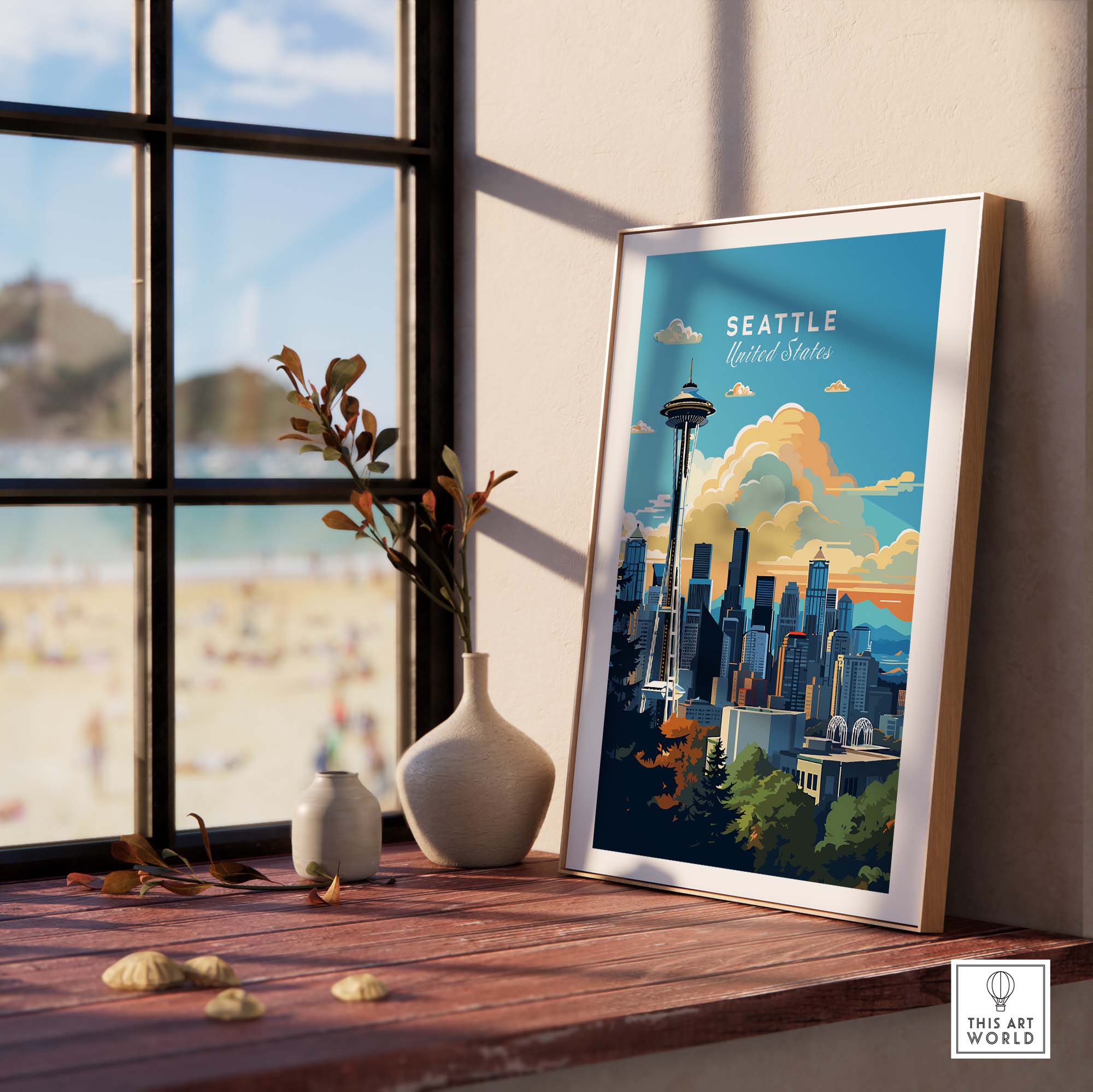 Seattle Print part of our best collection or travel posters and prints - This Art World