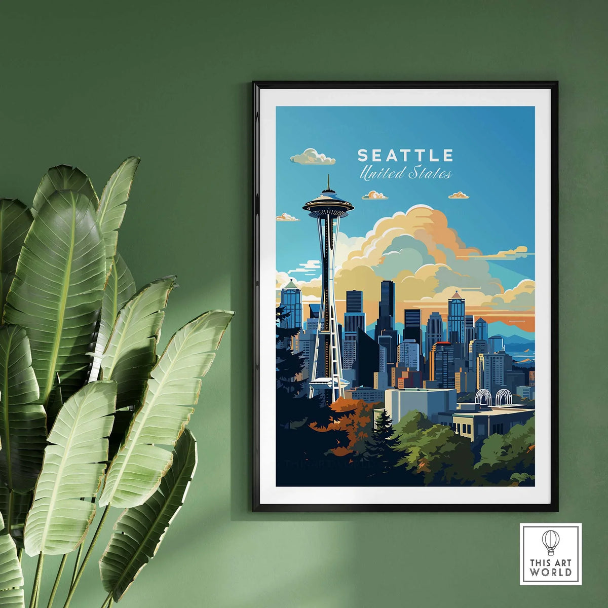 Seattle Print part of our best collection or travel posters and prints - This Art World