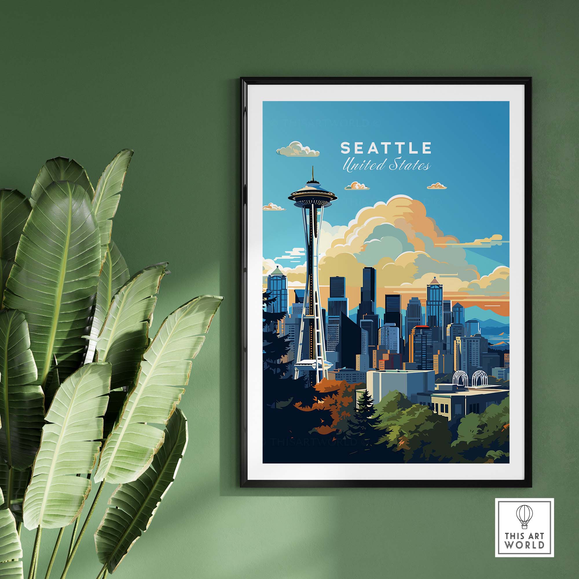 Seattle Print part of our best collection or travel posters and prints - This Art World