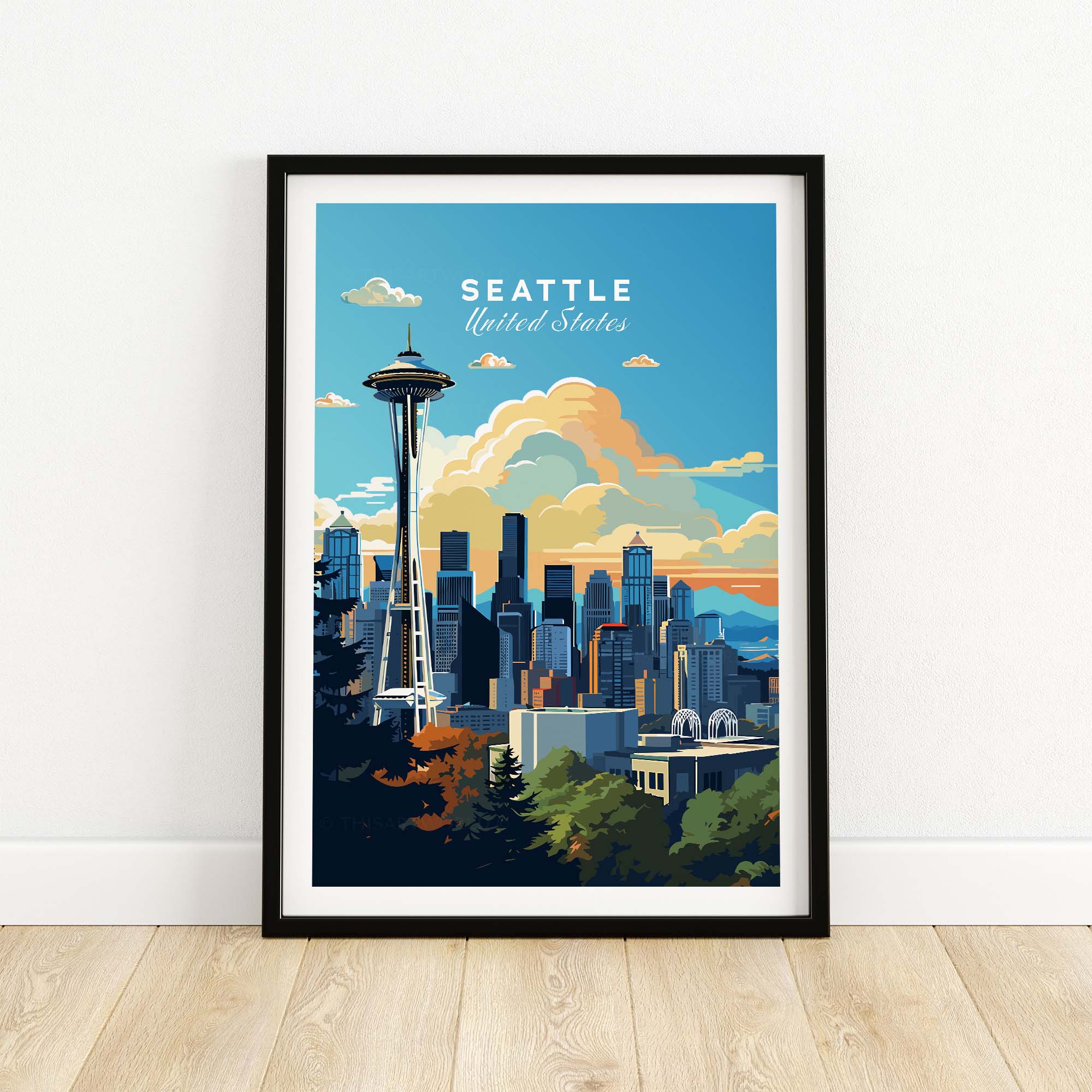 Seattle Print part of our best collection or travel posters and prints - This Art World