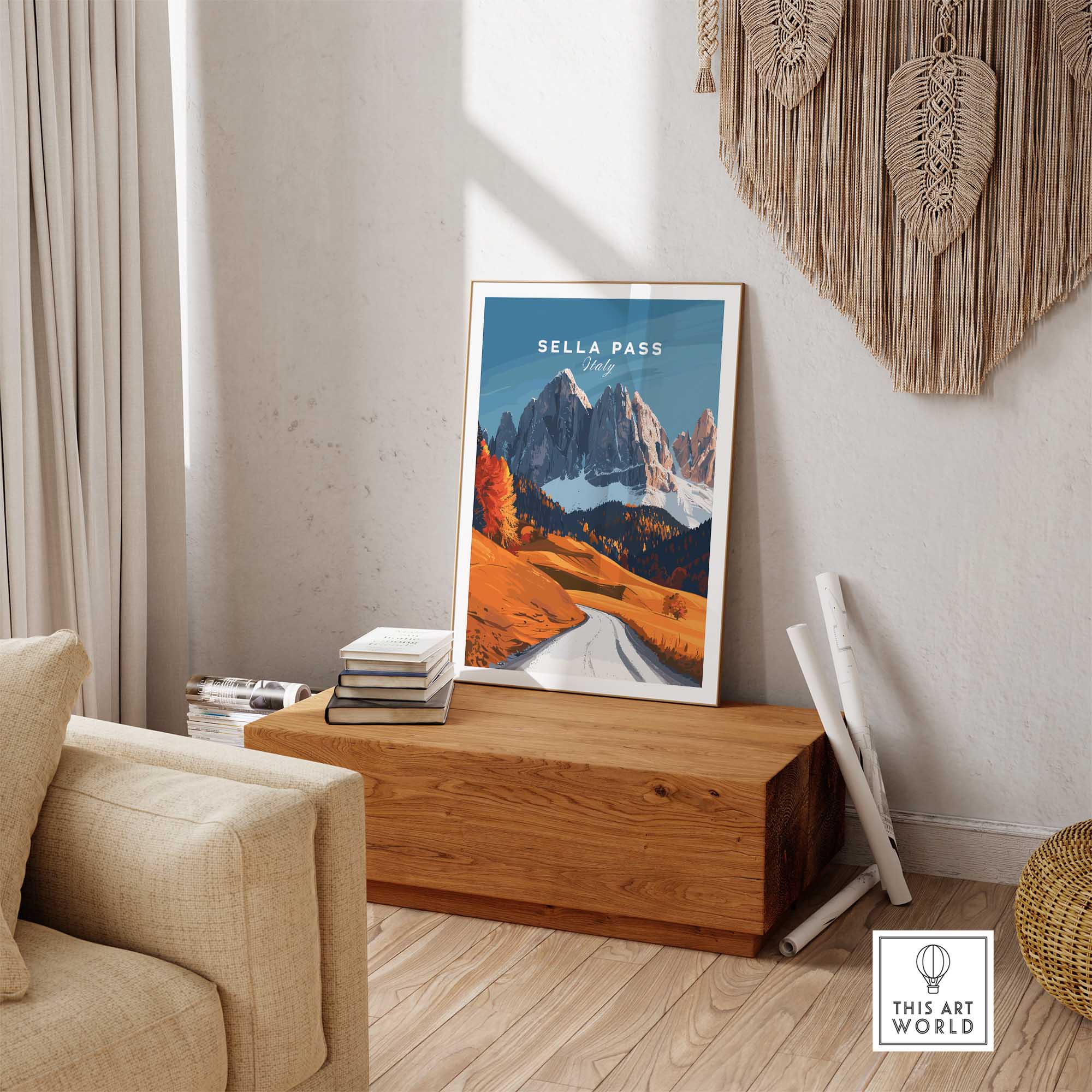 Sella Pass Art Print Italy-This Art World