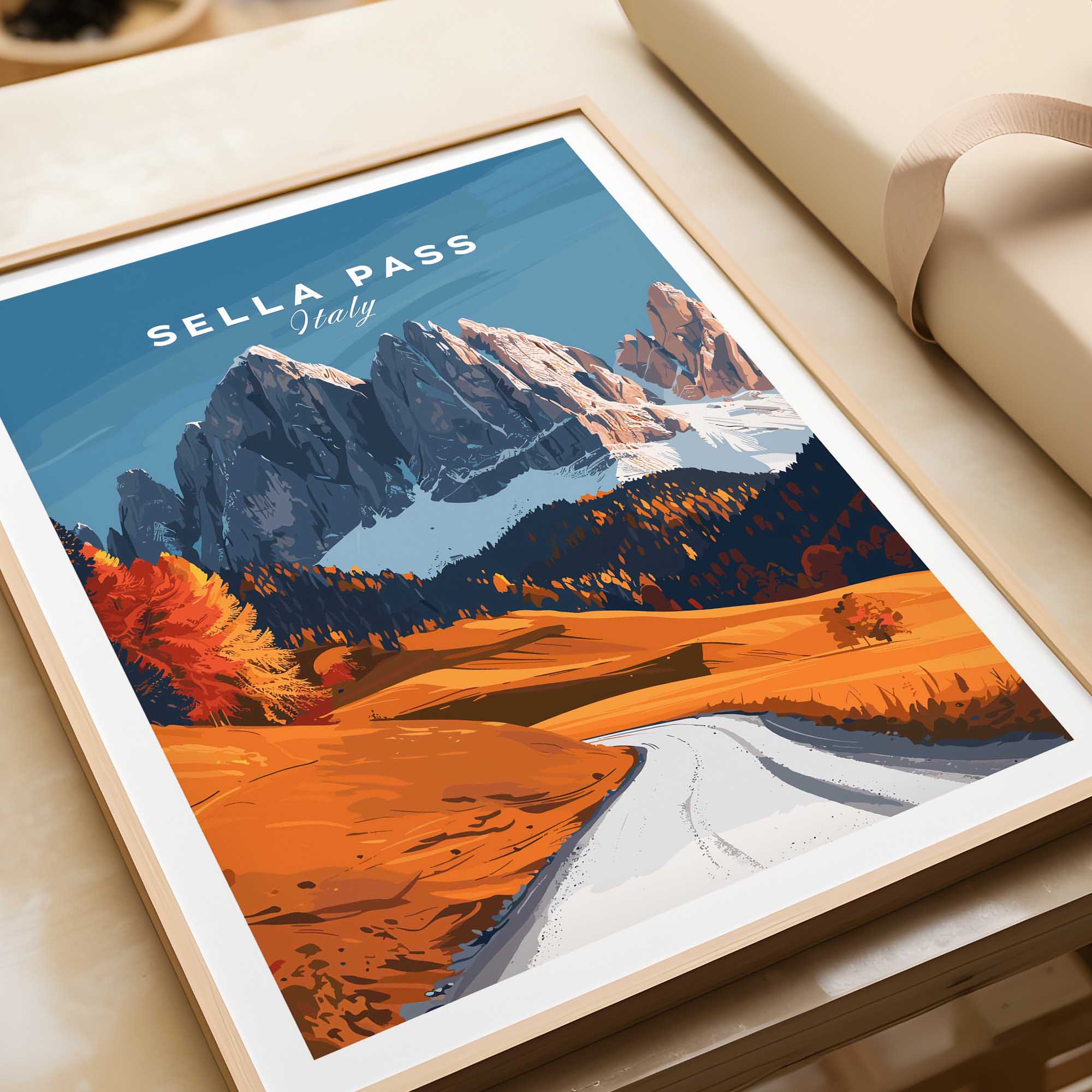 Sella Pass Art Print Italy-This Art World