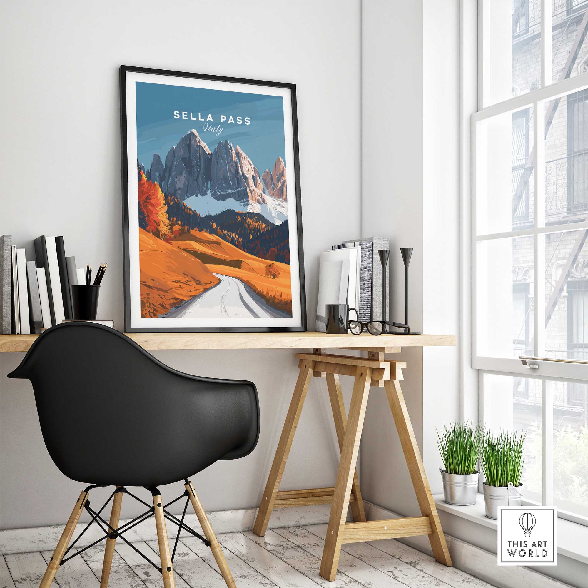 Sella Pass Art Print Italy-This Art World