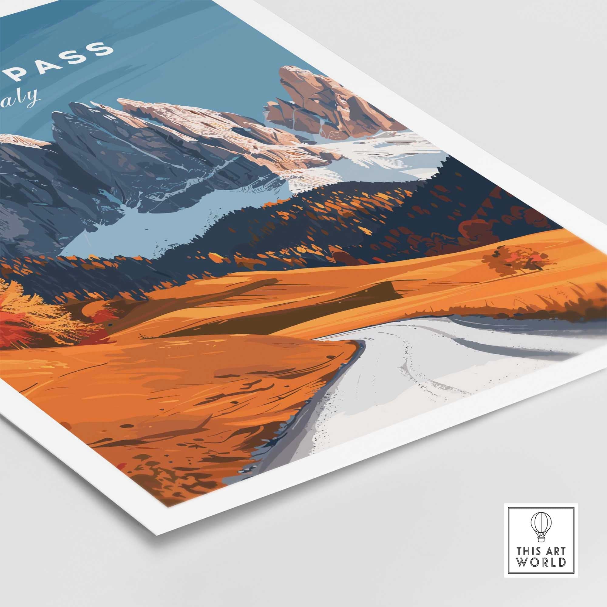 Sella Pass Art Print Italy-This Art World