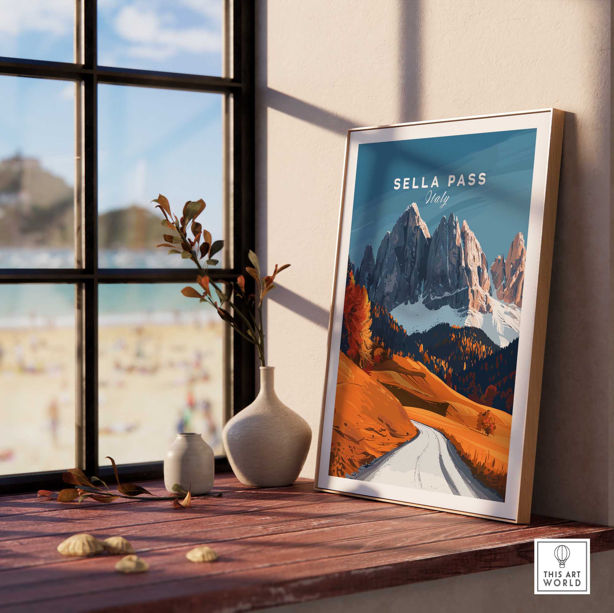 Sella Pass Art Print Italy-This Art World