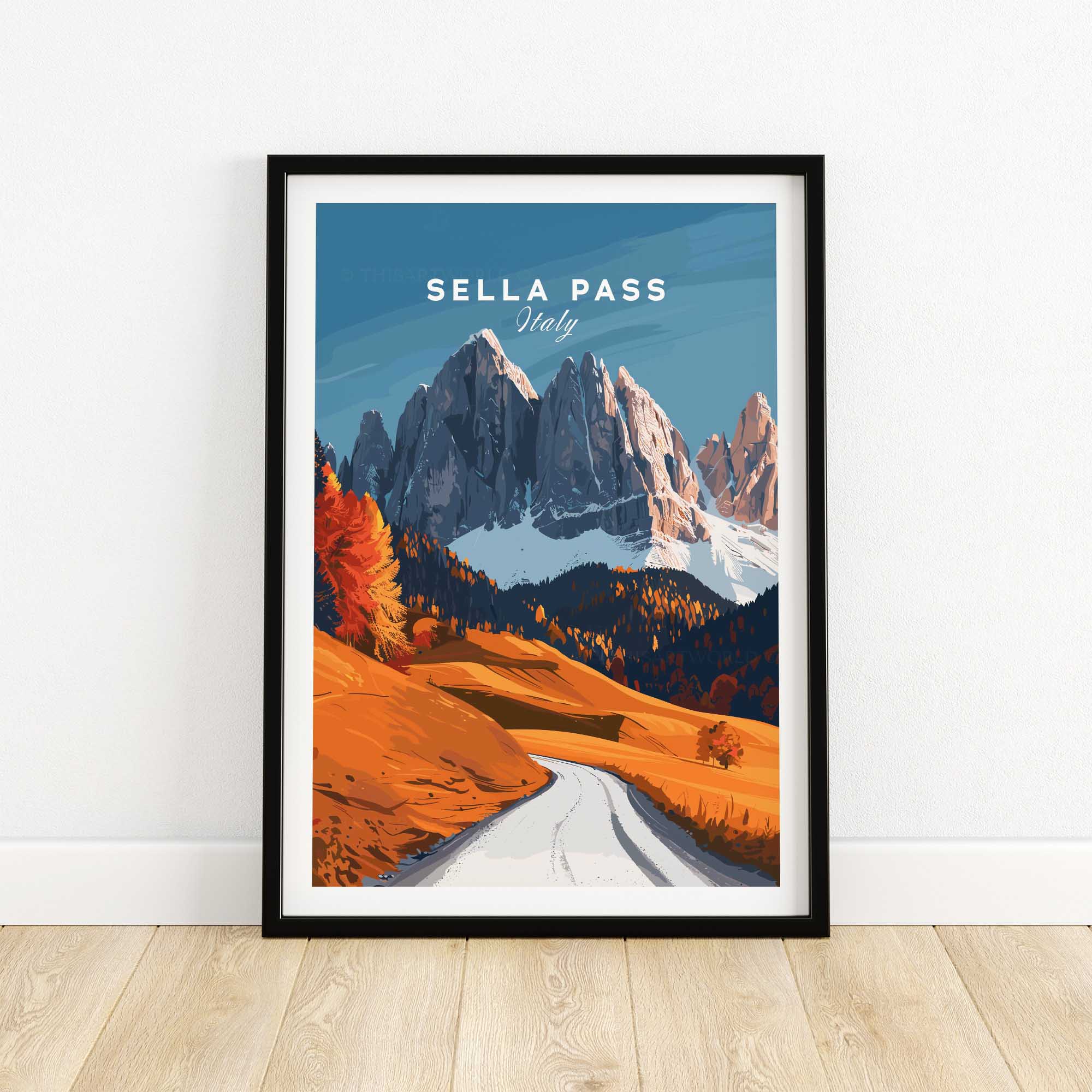 Sella Pass Art Print Italy-This Art World