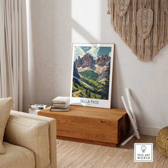 Sella Pass Travel Poster Italy-This Art World