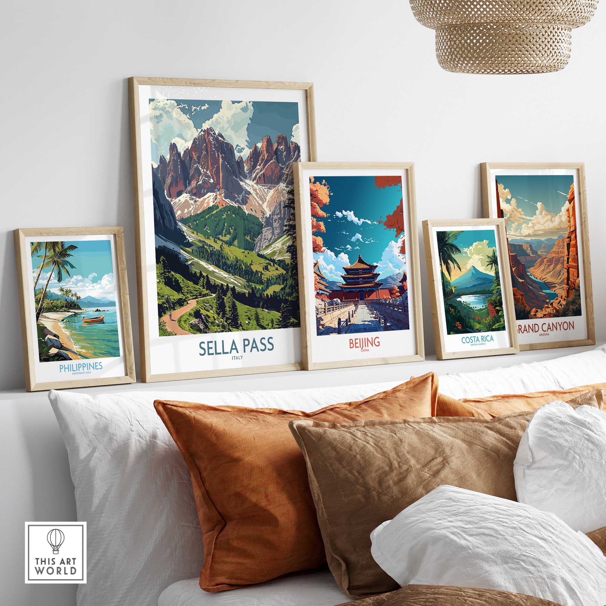 Sella Pass Travel Poster Italy-This Art World