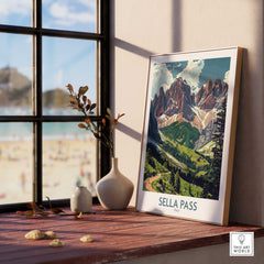 Sella Pass Travel Poster Italy-This Art World