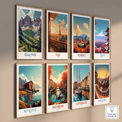 Sella Pass Travel Poster Italy-This Art World