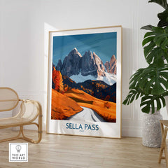 Sella Pass Travel Print Italy-This Art World