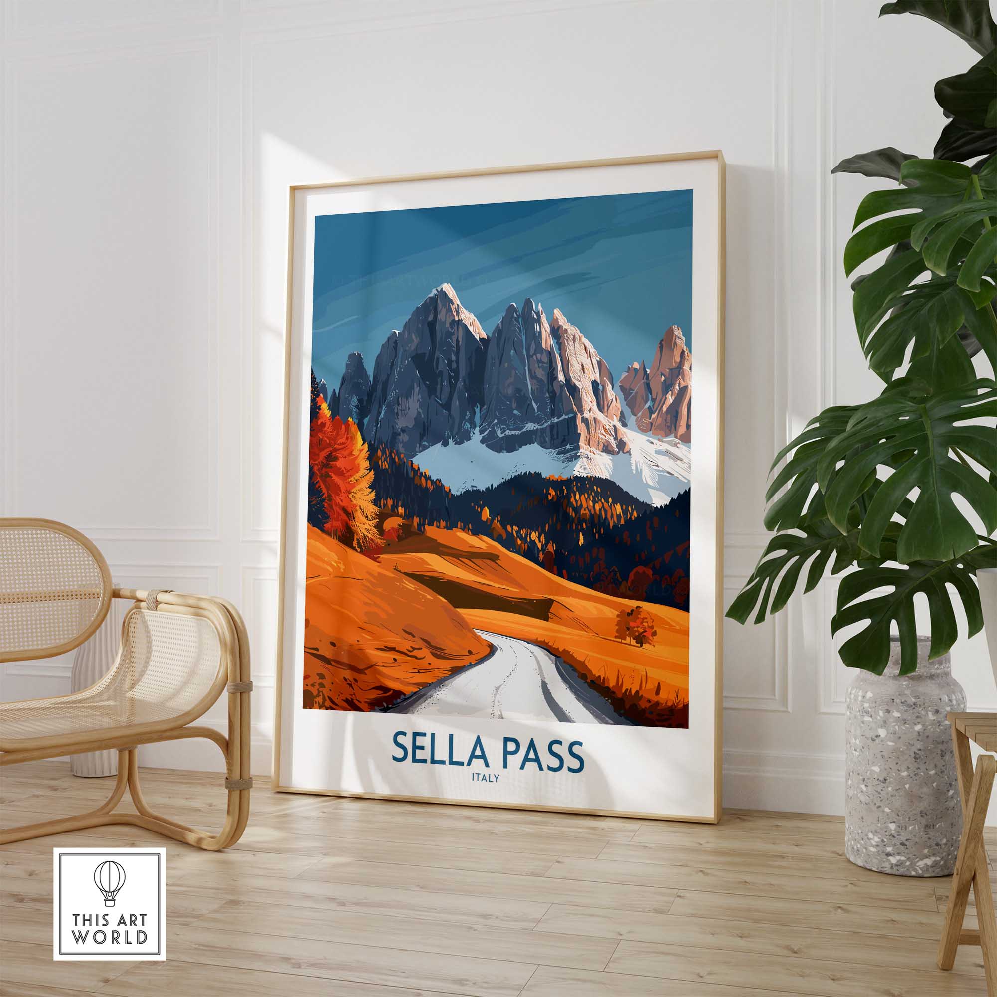 Sella Pass Travel Print Italy-This Art World
