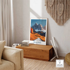 Sella Pass Travel Print Italy-This Art World