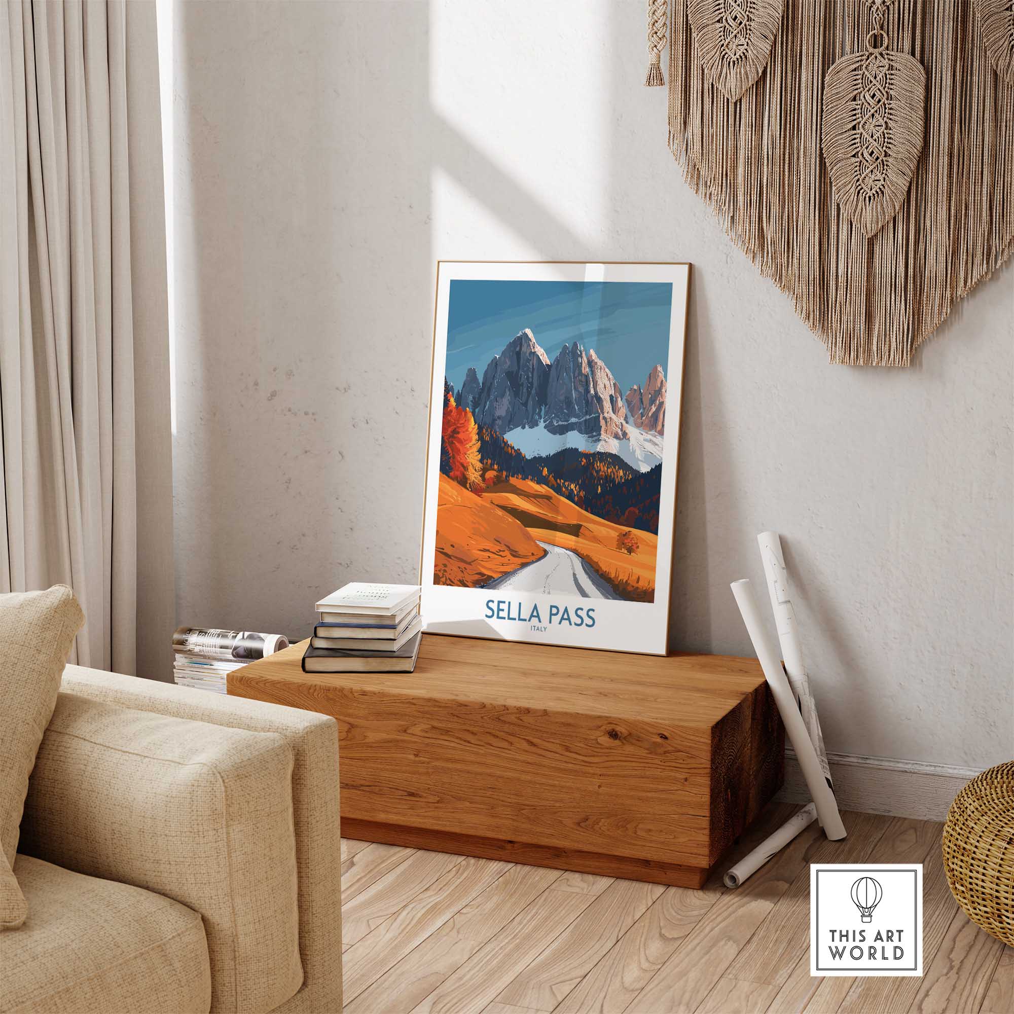 Sella Pass Travel Print Italy-This Art World