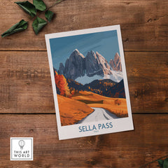 Sella Pass Travel Print Italy-This Art World