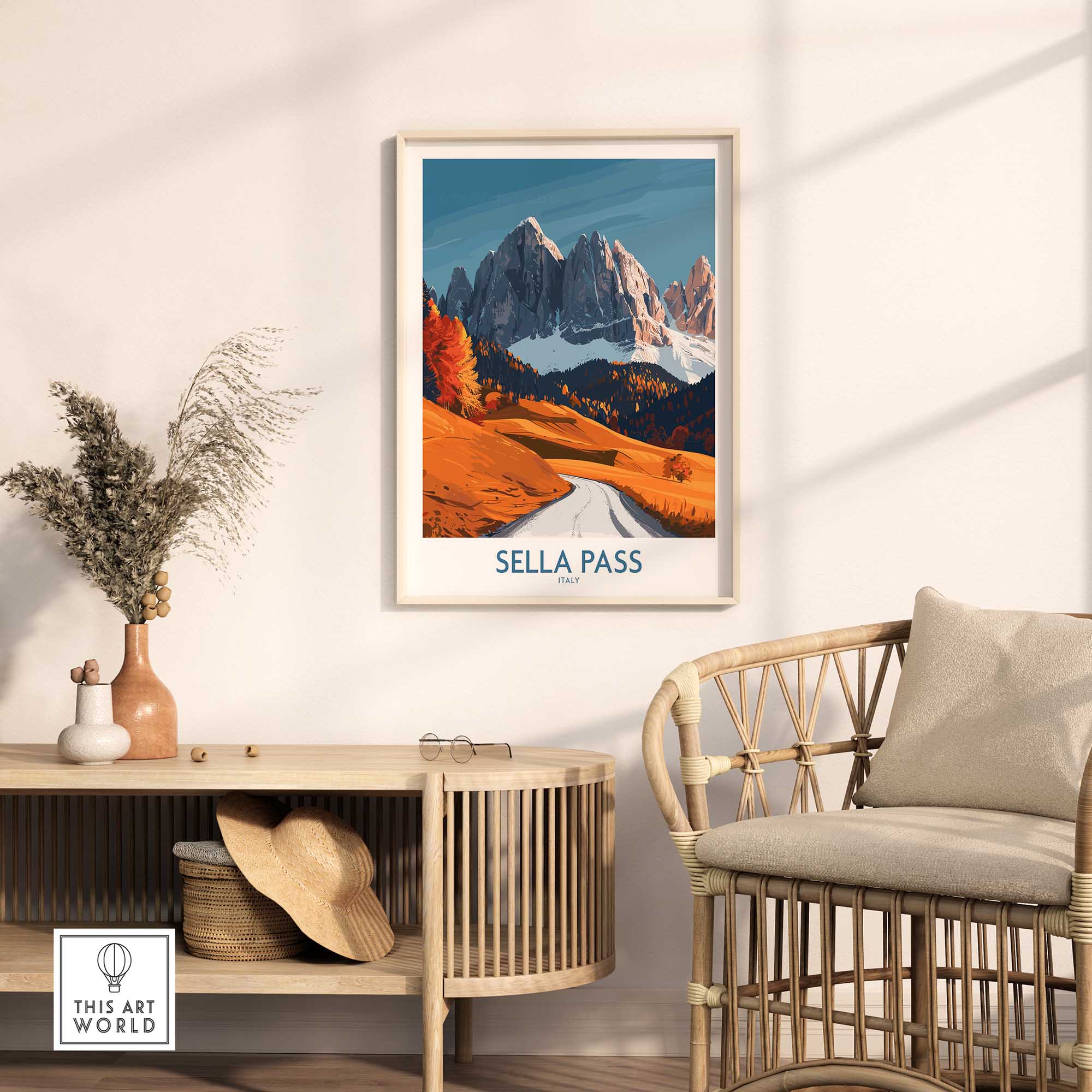 Sella Pass Travel Print Italy-This Art World