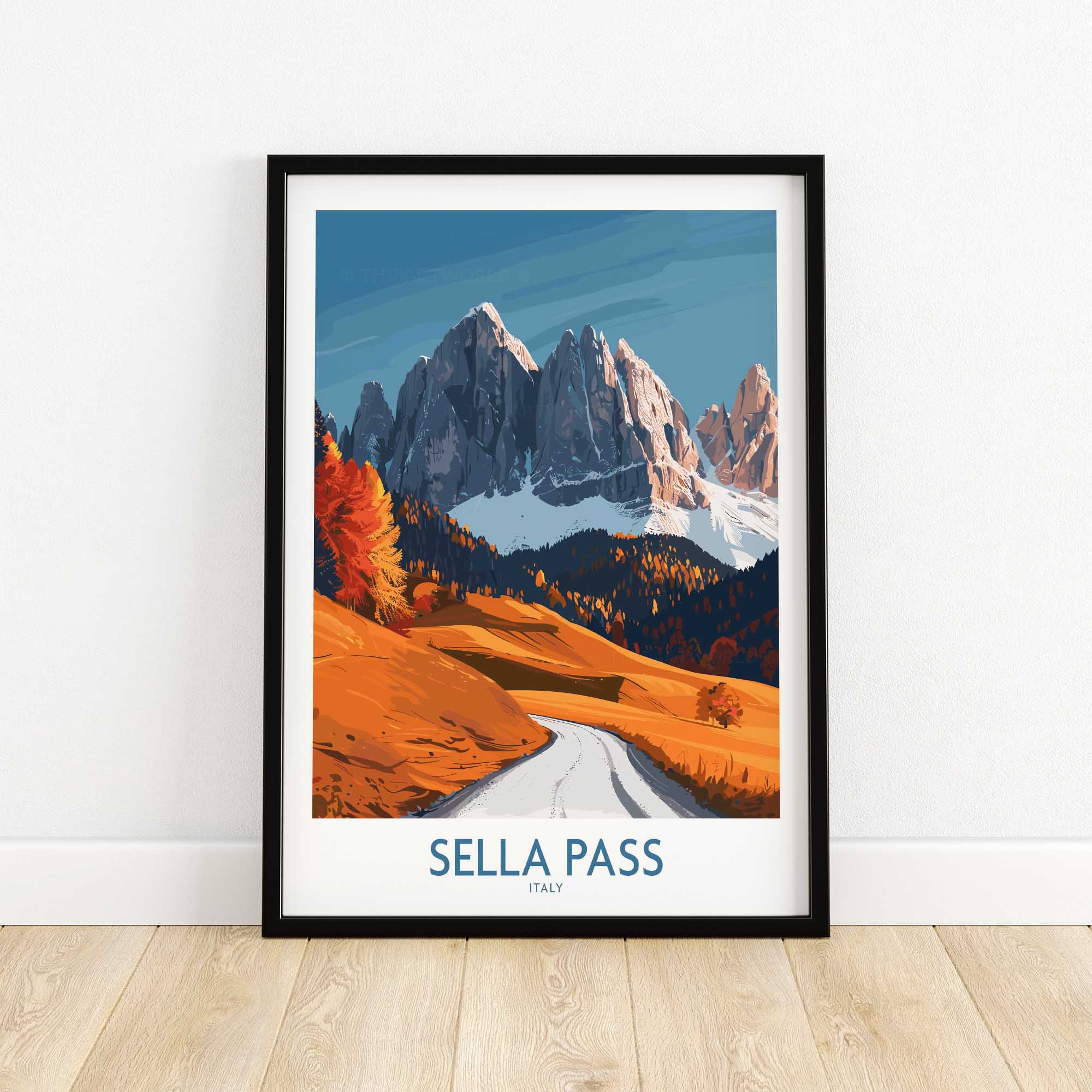 Sella Pass Travel Print Italy-This Art World