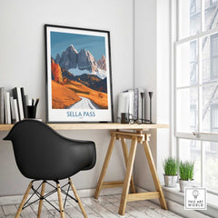 Sella Pass Travel Print Italy-This Art World