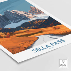 Sella Pass Travel Print Italy-This Art World