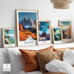 Sella Pass Travel Print Italy-This Art World
