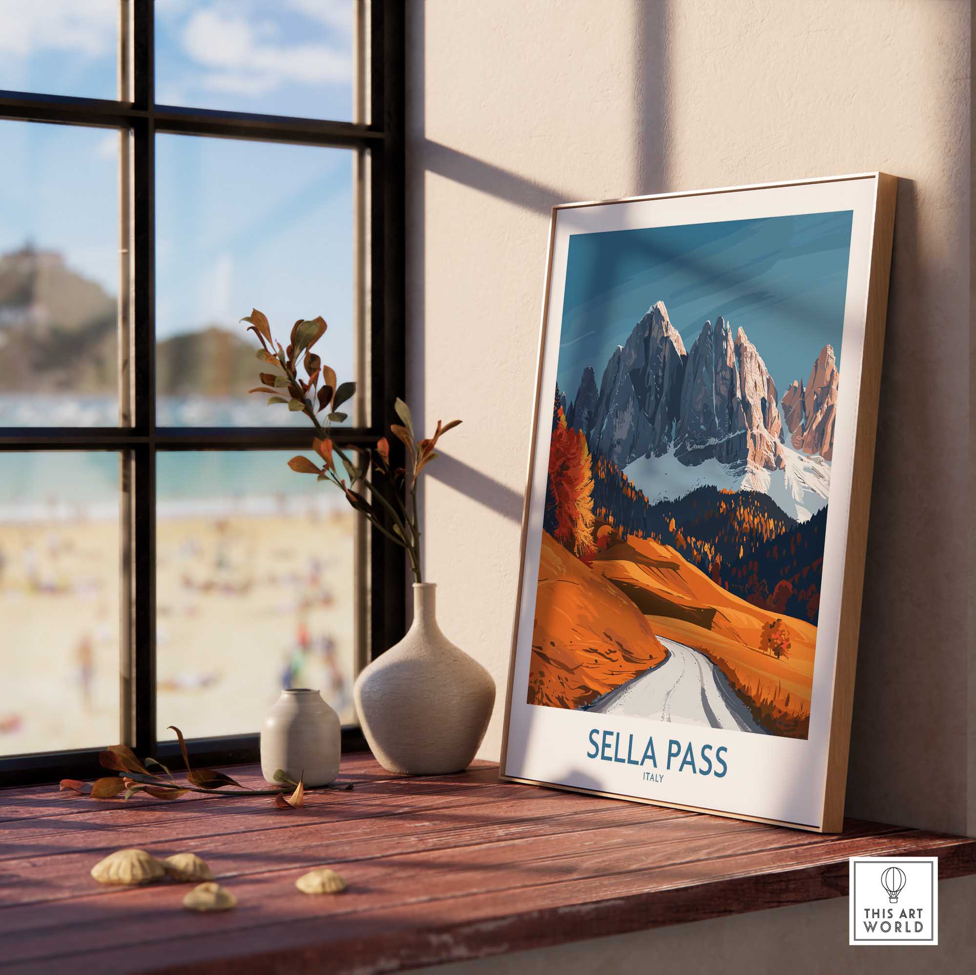 Sella Pass Travel Print Italy-This Art World