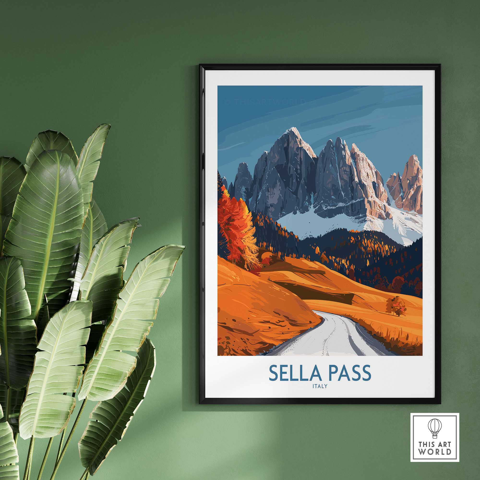 Sella Pass Travel Print Italy-This Art World