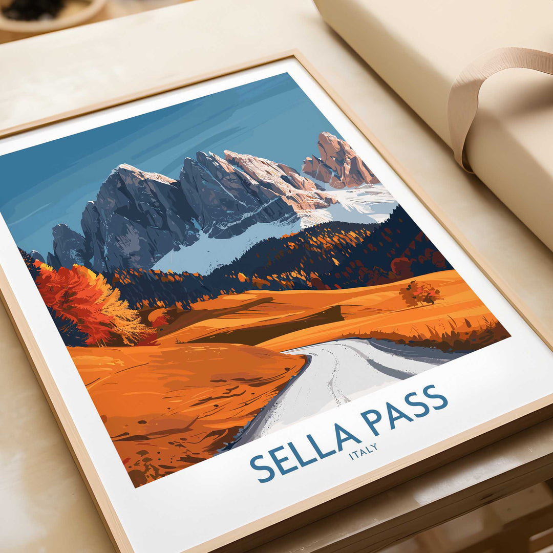 Sella Pass Travel Print Italy-This Art World