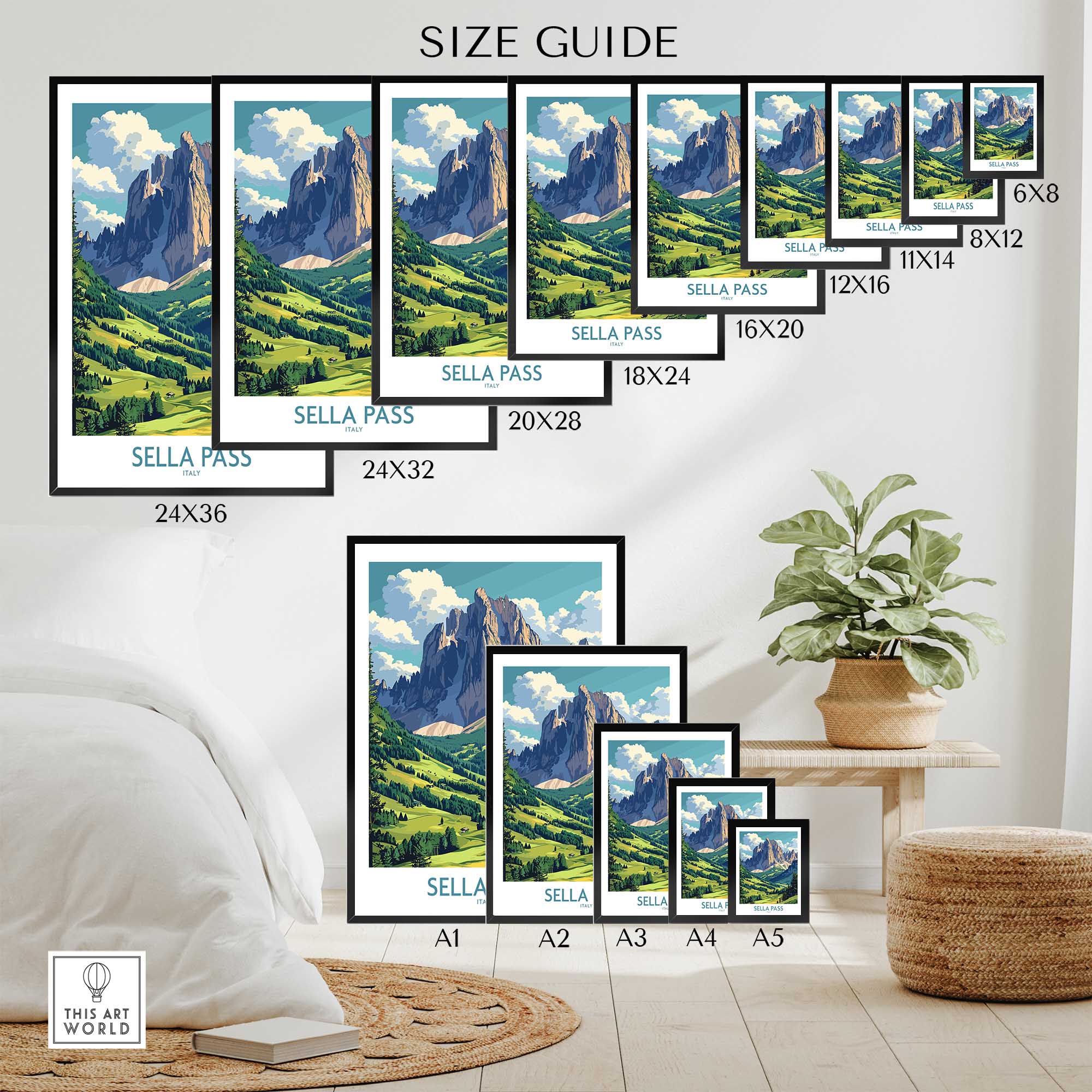 Sella Pass Wall Art Print-This Art World