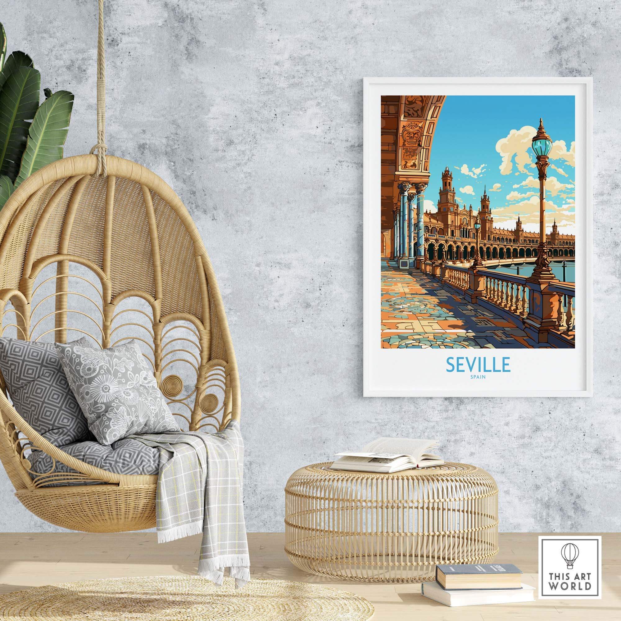 Seville Poster part of our best collection or travel posters and prints - This Art World