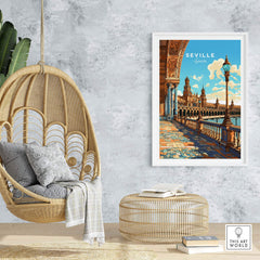 Seville Print part of our best collection or travel posters and prints - This Art World