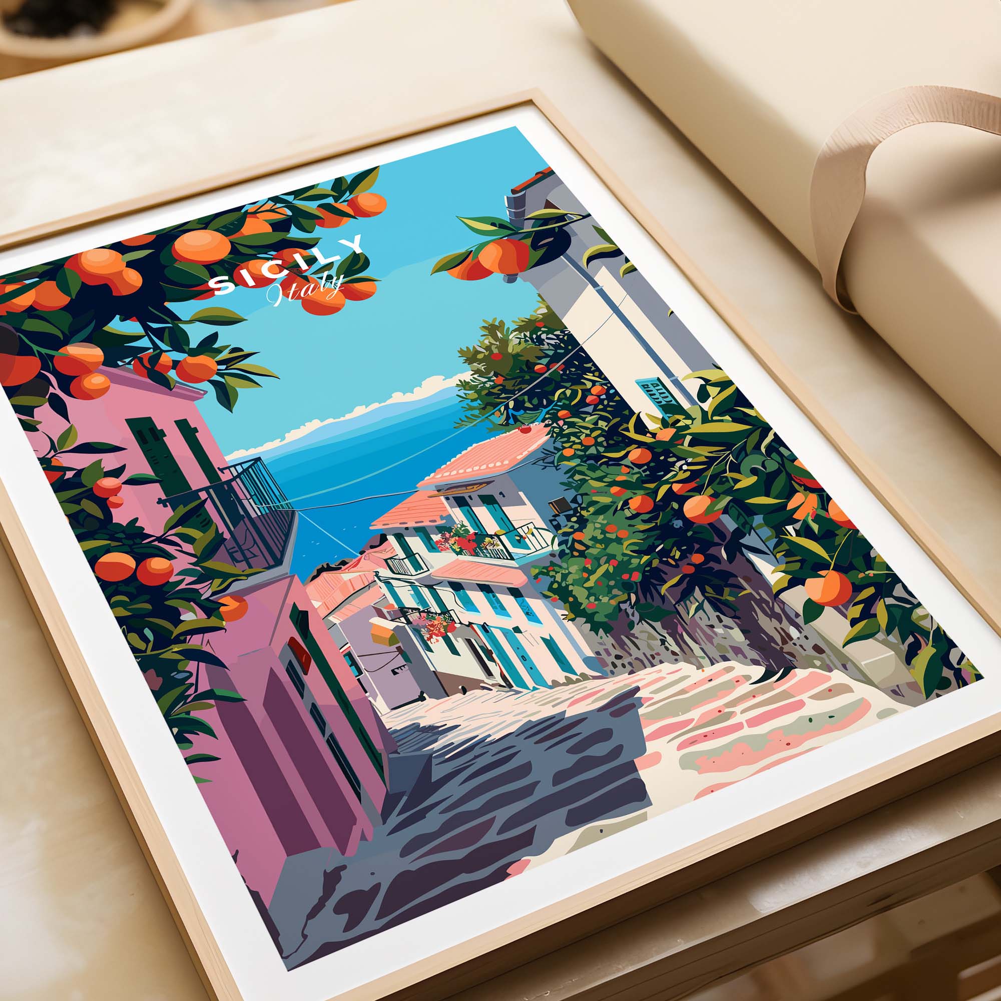 Sicily Travel Poster