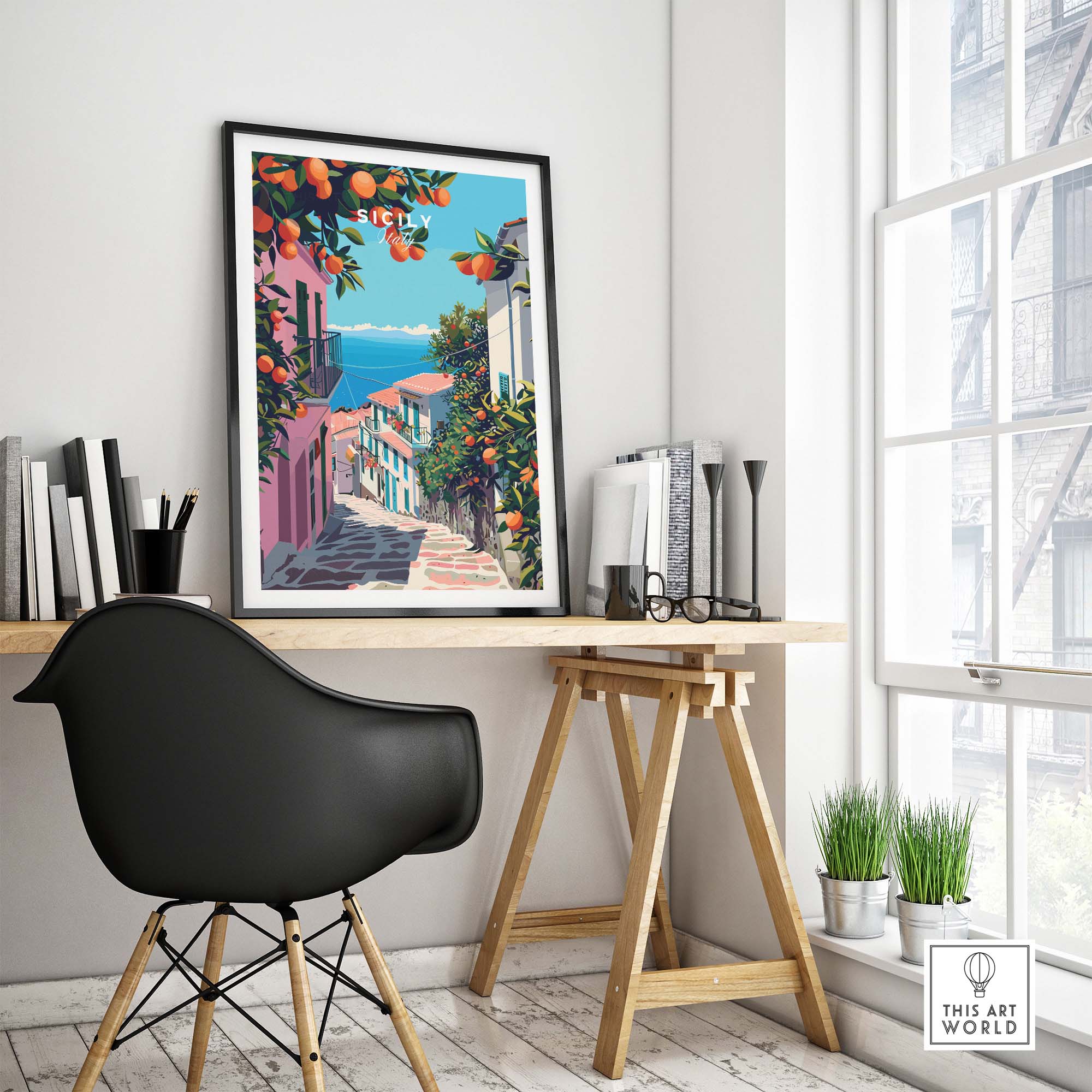 Sicily Travel Poster