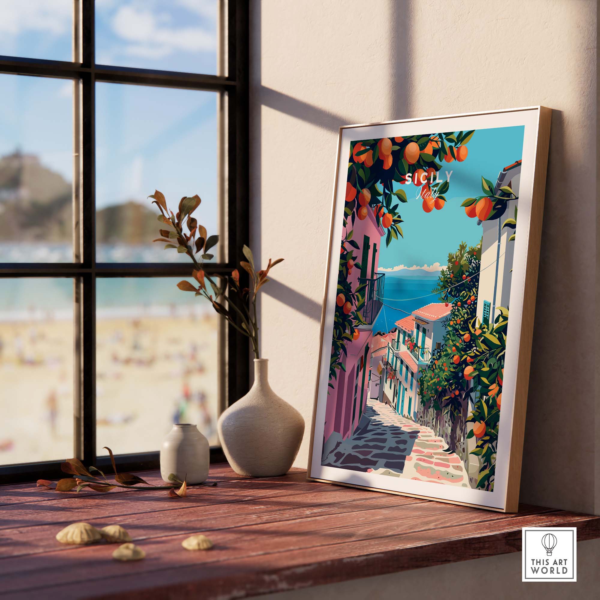 Sicily Travel Poster