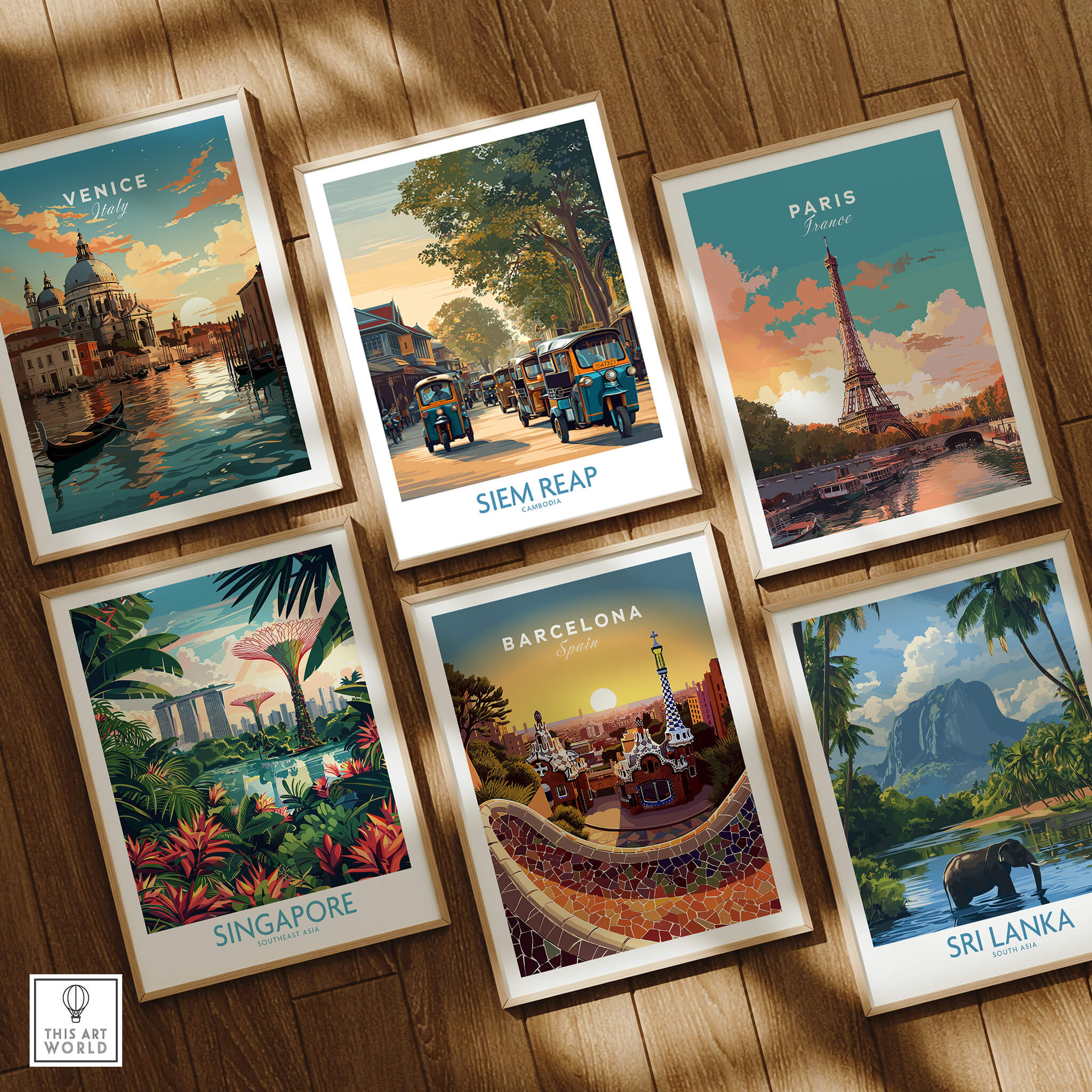 Siem Reap Cambodia Poster | Charming Southeast Asian Village Canvas Print among other travel art prints.