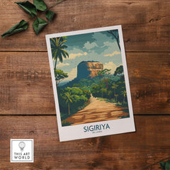 Sigiriya Sri Lanka Travel Poster-This Art World