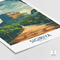 Sigiriya Sri Lanka Travel Poster-This Art World