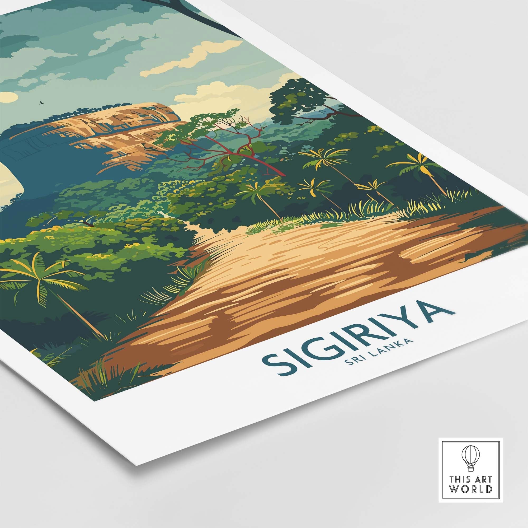 Sigiriya Sri Lanka Travel Poster-This Art World