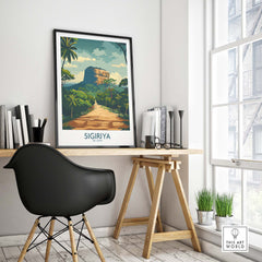 Sigiriya Sri Lanka Travel Poster-This Art World