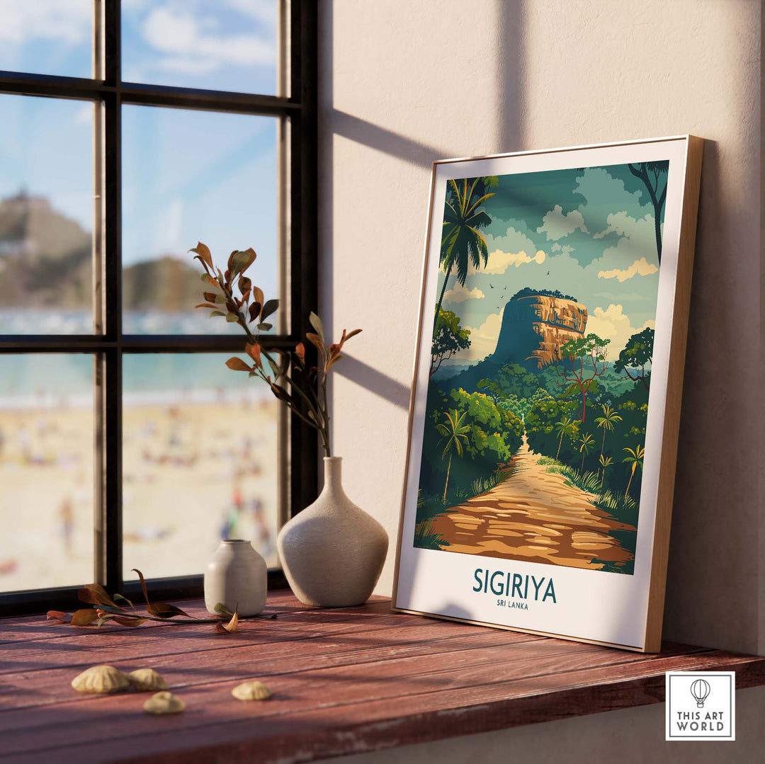 Sigiriya Sri Lanka Travel Poster-This Art World