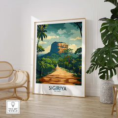Sigiriya Sri Lanka Travel Poster-This Art World