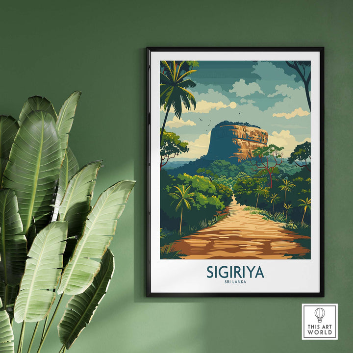 Sigiriya Sri Lanka Travel Poster-This Art World