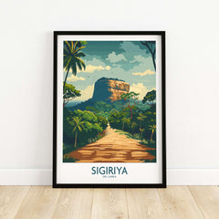 Sigiriya Sri Lanka Travel Poster-This Art World