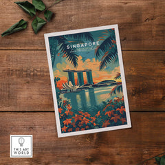 Singapore Wall Art Print - Southeast Asia Travel Poster-This Art World