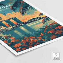 Singapore Wall Art Print - Southeast Asia Travel Poster-This Art World