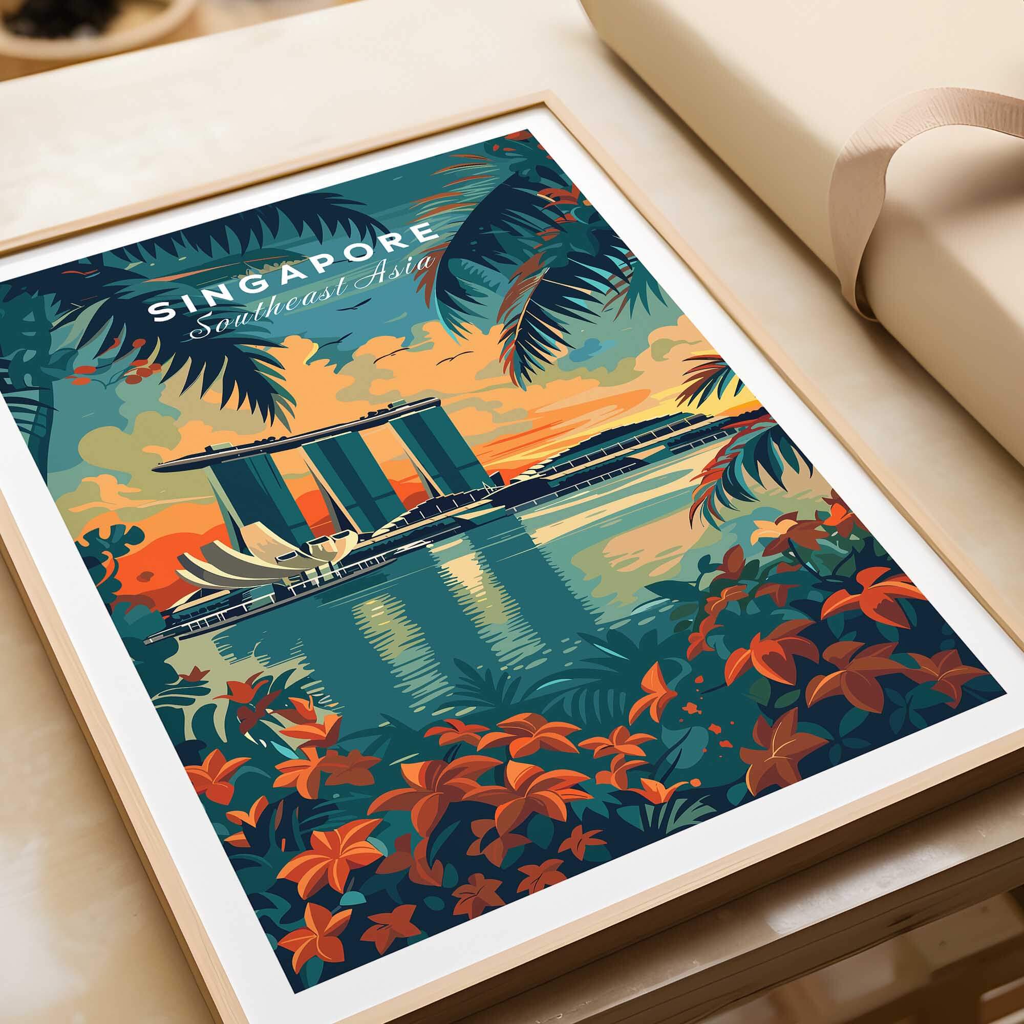 Singapore Wall Art Print - Southeast Asia Travel Poster-This Art World