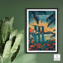 Singapore Wall Art Print - Southeast Asia Travel Poster-This Art World