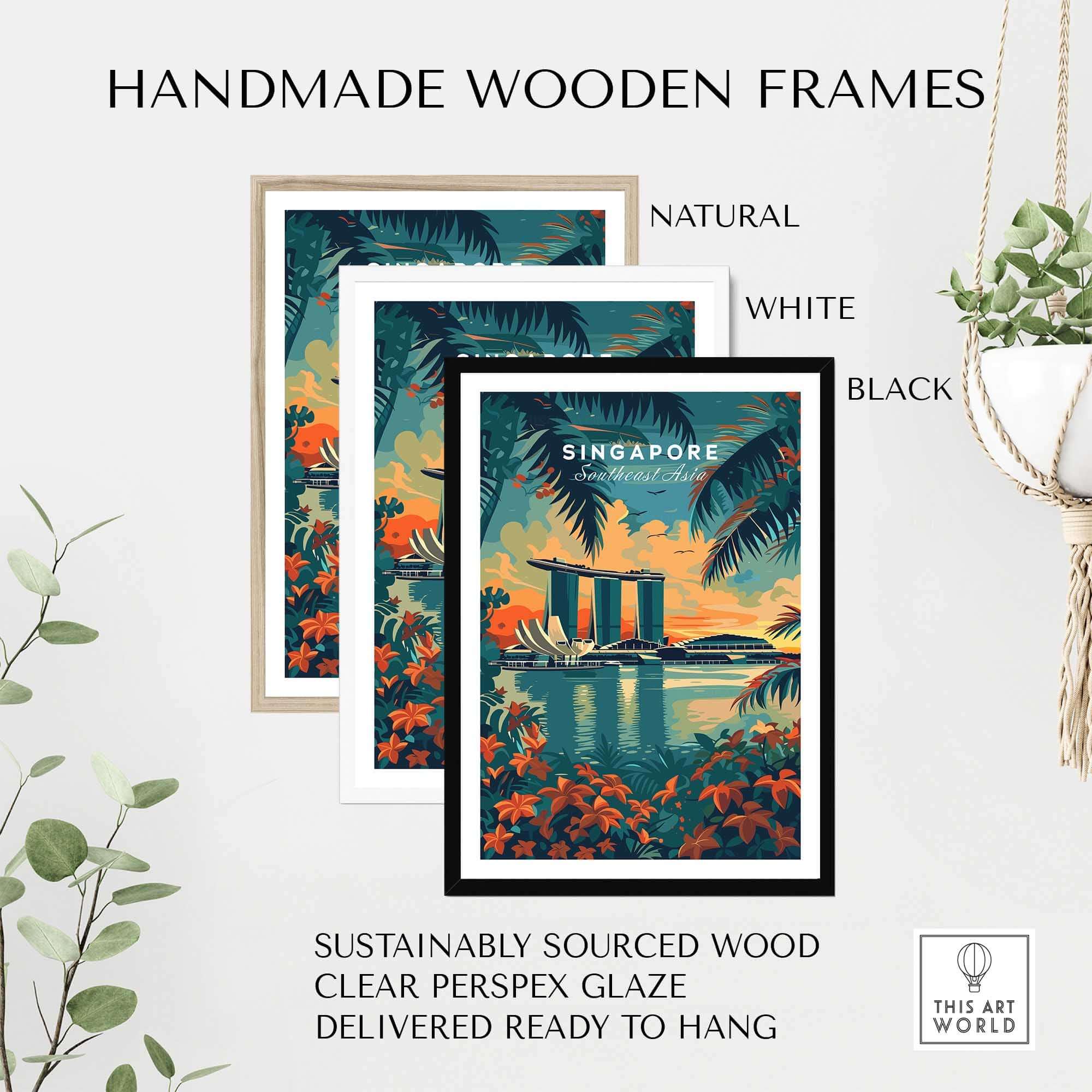 Singapore Wall Art Print - Southeast Asia Travel Poster-This Art World